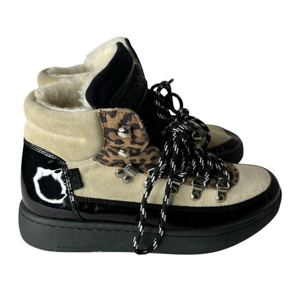 Woden Iris Mix Boots Leopard Size 6.5 - Picture 3 of 8